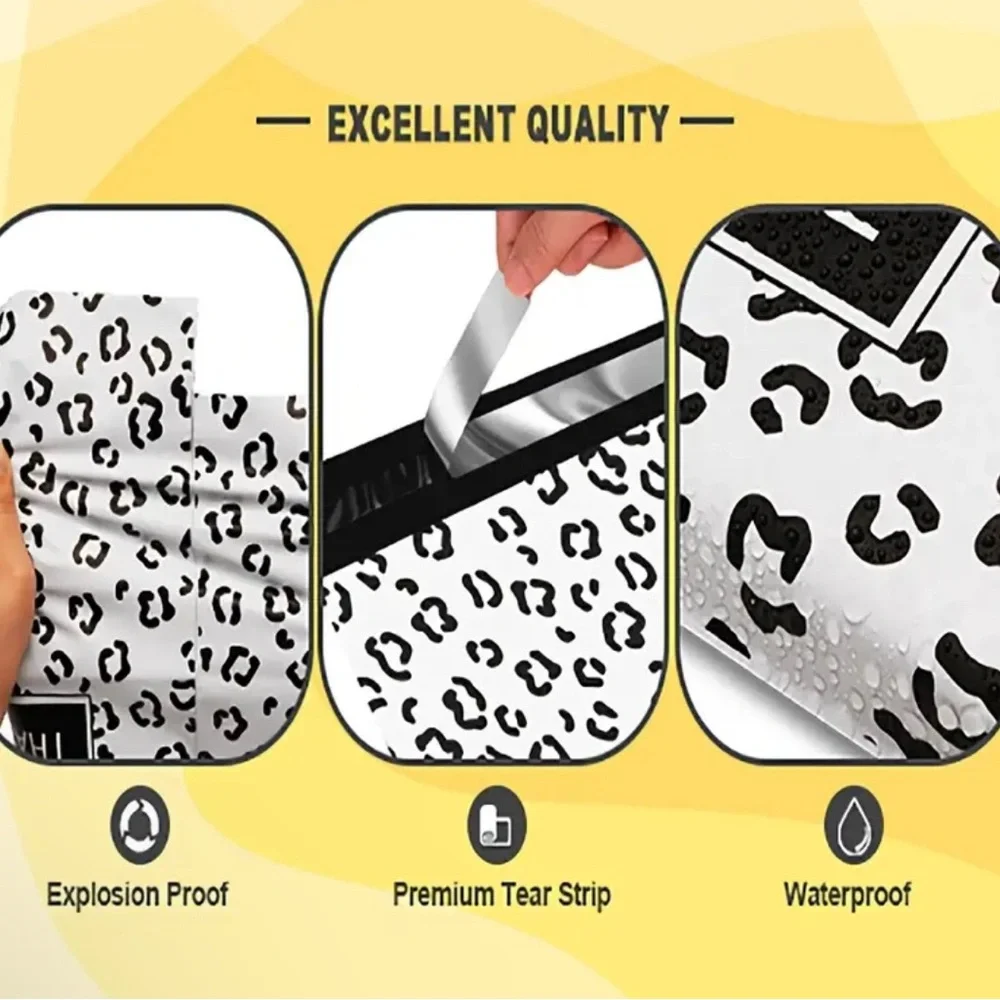 X large 14.5x 19 Leopard Print Thank You polymailers 10 a bundle